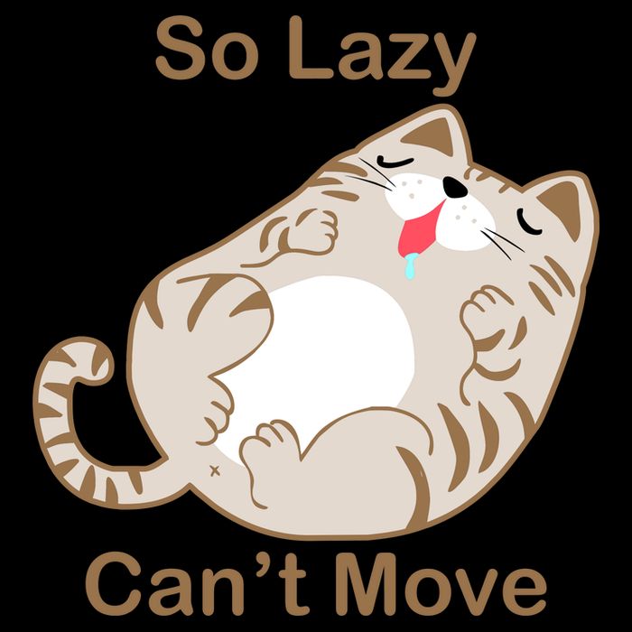 So Lazy Can't Move Funny Fat Cat Toddler Hoodie