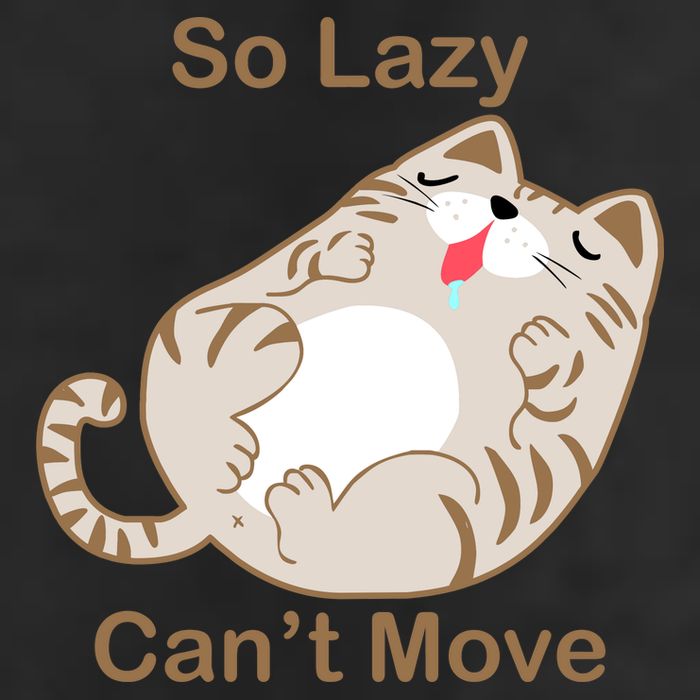 So Lazy Can't Move Funny Fat Cat Golf Towel
