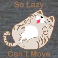 So Lazy Can't Move Funny Fat Cat Magnet
