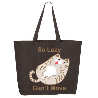 So Lazy Can't Move Funny Fat Cat 25L Jumbo Tote