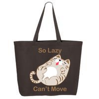 So Lazy Can't Move Funny Fat Cat 25L Jumbo Tote