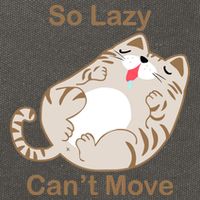 So Lazy Can't Move Funny Fat Cat Cotton Canvas Backpack