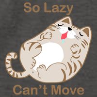 So Lazy Can't Move Funny Fat Cat Vector Backpack