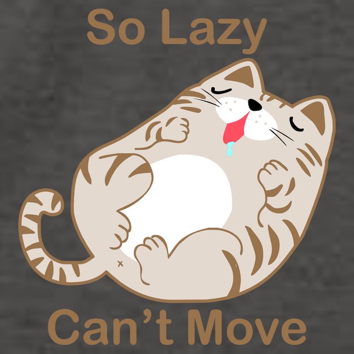 So Lazy Can't Move Funny Fat Cat Vector Backpack