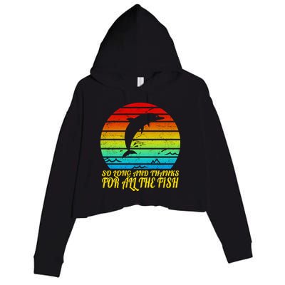 So Long And Thanks For All The Fish Crop Fleece Hoodie