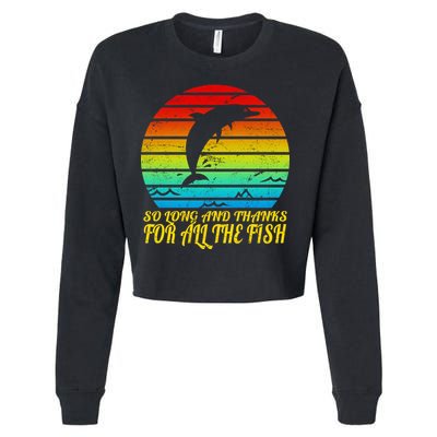 So Long And Thanks For All The Fish Cropped Pullover Crew