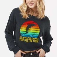 So Long And Thanks For All The Fish Cropped Pullover Crew