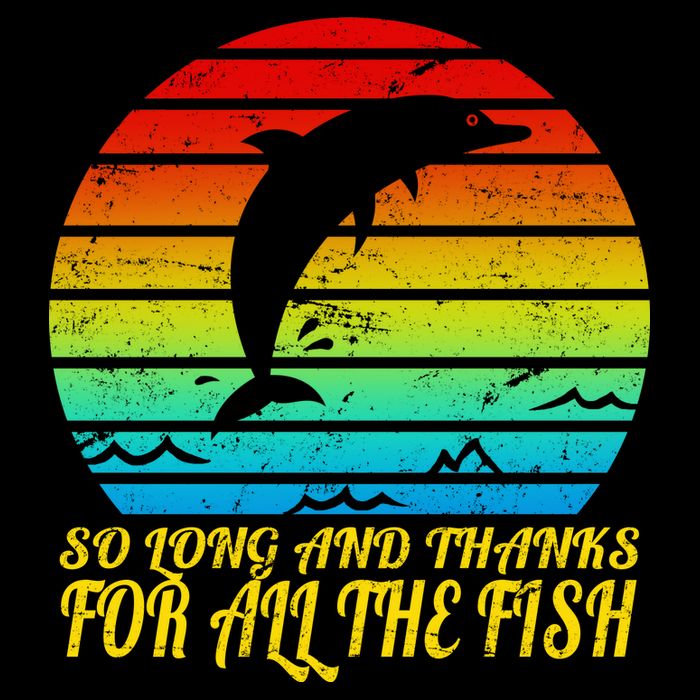 So Long And Thanks For All The Fish Cropped Pullover Crew