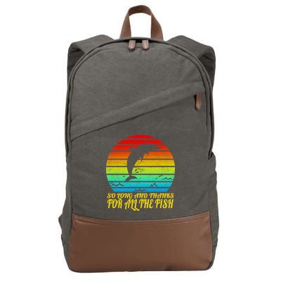 So Long And Thanks For All The Fish Cotton Canvas Backpack