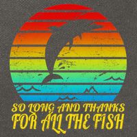 So Long And Thanks For All The Fish Cotton Canvas Backpack