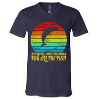 So Long And Thanks For All The Fish V-Neck T-Shirt