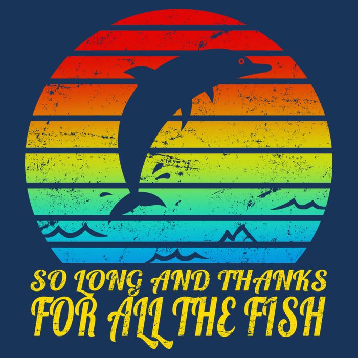 So Long And Thanks For All The Fish 7-Panel Snapback Hat