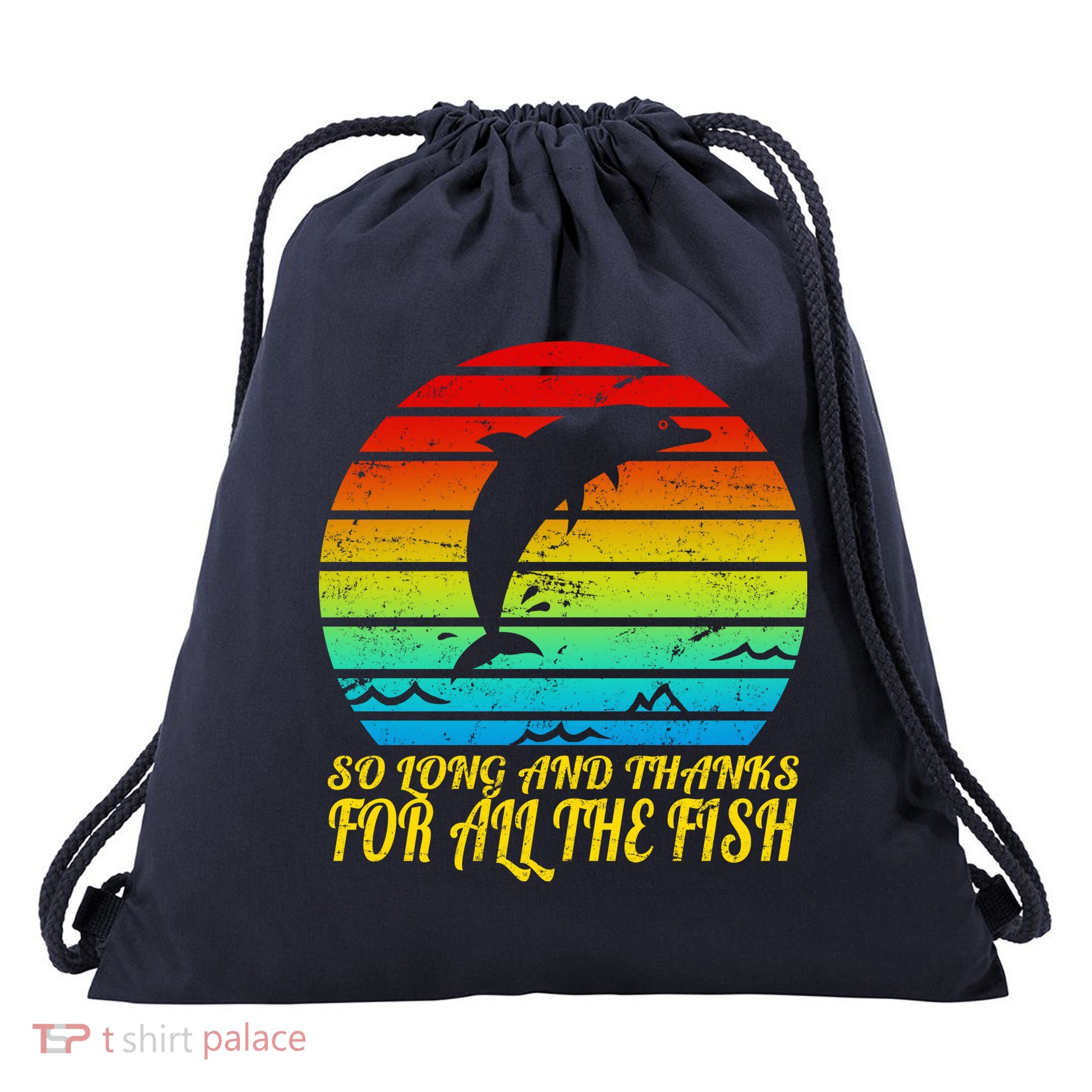 So Long And Thanks For All The Fish Drawstring Bag