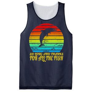 So Long And Thanks For All The Fish Mesh Reversible Basketball Jersey Tank