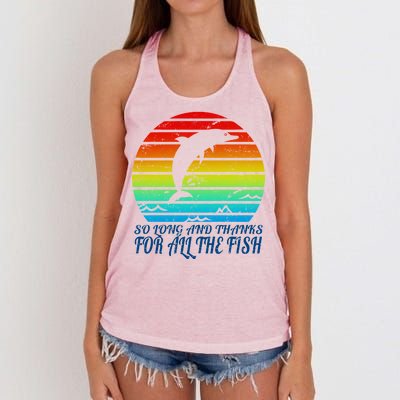 So Long And Thanks For All The Fish Women's Knotted Racerback Tank