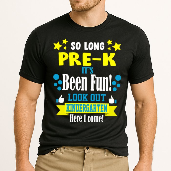 So Long Pre-K It's Been Fun Here I Come Kindergarten Cooling Performance Crew T-Shirt