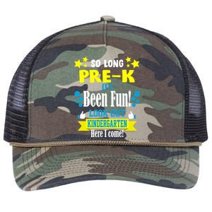 So Long Pre-K It's Been Fun Here I Come Kindergarten Retro Rope Trucker Hat Cap