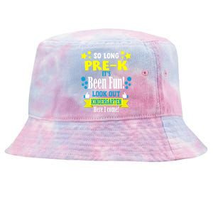 So Long Pre-K It's Been Fun Here I Come Kindergarten Tie-Dyed Bucket Hat