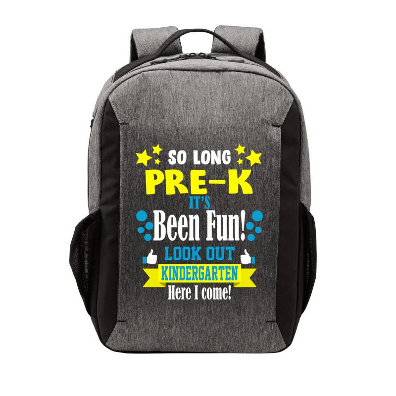 So Long Pre-K It's Been Fun Here I Come Kindergarten Vector Backpack