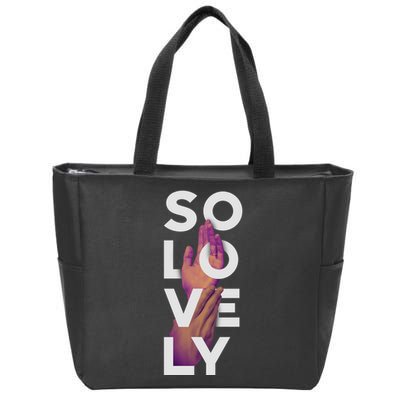 So Lovely Hand Zip Tote Bag