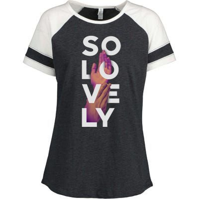 So Lovely Hand Enza Ladies Jersey Colorblock Tee