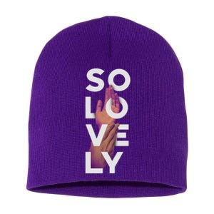 So Lovely Hand Short Acrylic Beanie