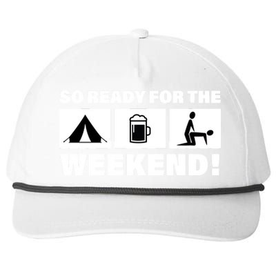 So Ready For The Weekend Camping Beer Snapback Five-Panel Rope Hat