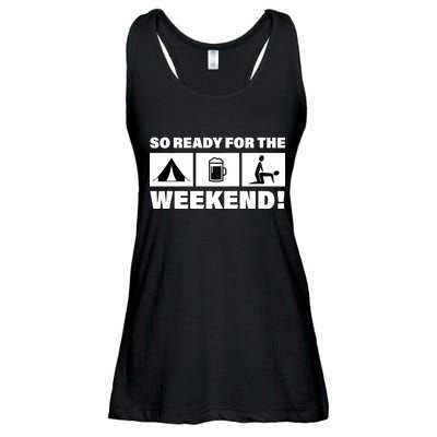 So Ready For The Weekend Camping Beer Ladies Essential Flowy Tank