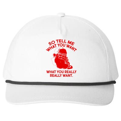 So Tell Me What You Really Want Santa Claus Snapback Five-Panel Rope Hat