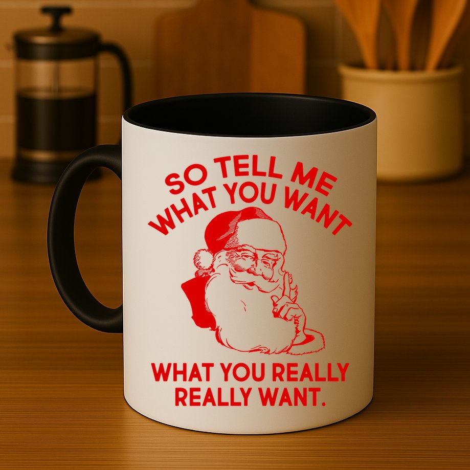 So Tell Me What You Really Want Santa Claus Mug