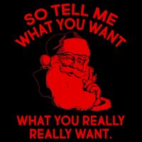 So Tell Me What You Really Want Santa Claus 16 in Basic Backpack