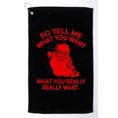 So Tell Me What You Really Want Santa Claus Platinum Collection Golf Towel