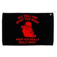 So Tell Me What You Really Want Santa Claus Grommeted Golf Towel