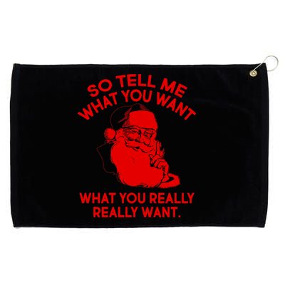 So Tell Me What You Really Want Santa Claus Grommeted Golf Towel