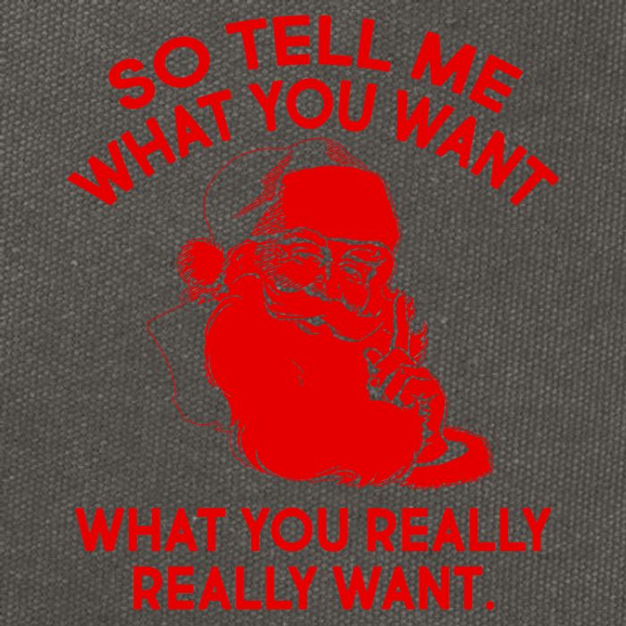 So Tell Me What You Really Want Santa Claus Cotton Canvas Backpack