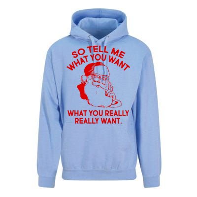 So Tell Me What You Really Want Santa Claus Unisex Surf Hoodie