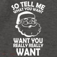 So Tell Me What You Want Funny Santa` Vector Backpack