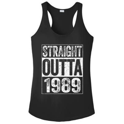 Straight Outta 1989  34th Birthday  Ladies PosiCharge Competitor Racerback Tank