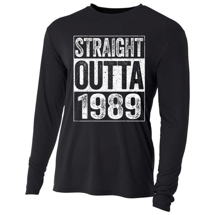 Straight Outta 1989  34th Birthday  Cooling Performance Long Sleeve Crew