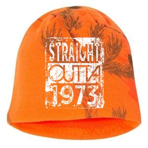 Straight Outta 1973 Funny Birthday Kati - Camo Knit Beanie