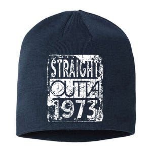 Straight Outta 1973 Funny Birthday Sustainable Beanie