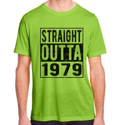 Straight Outta 1979 Fun Distressed Born 1979 Birthday Gift Meaningful Gift Adult ChromaSoft Performance T-Shirt