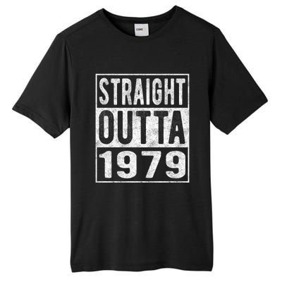 Straight Outta 1979 Fun Distressed Born 1979 Birthday Gift Meaningful Gift Tall Fusion ChromaSoft Performance T-Shirt