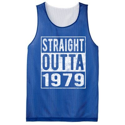 Straight Outta 1979 Fun Distressed Born 1979 Birthday Gift Meaningful Gift Mesh Reversible Basketball Jersey Tank