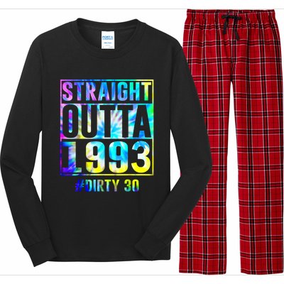 Straight Outta 1993 Dirty Thirty Funny 30th Birthday Gift Long Sleeve Pajama Set