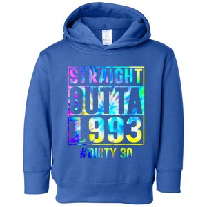 Straight Outta 1993 Dirty Thirty Funny 30th Birthday Gift Toddler Hoodie