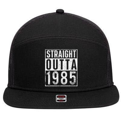 Straight Outta 1985 Year Of Birth Birthday 7 Panel Mesh Trucker Snapback Hat