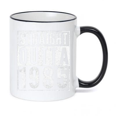 Straight Outta 1985 Year Of Birth Birthday 11oz Black Color Changing Mug