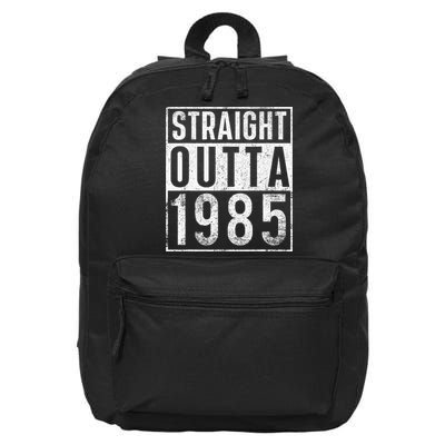 Straight Outta 1985 Year Of Birth Birthday 16 in Basic Backpack