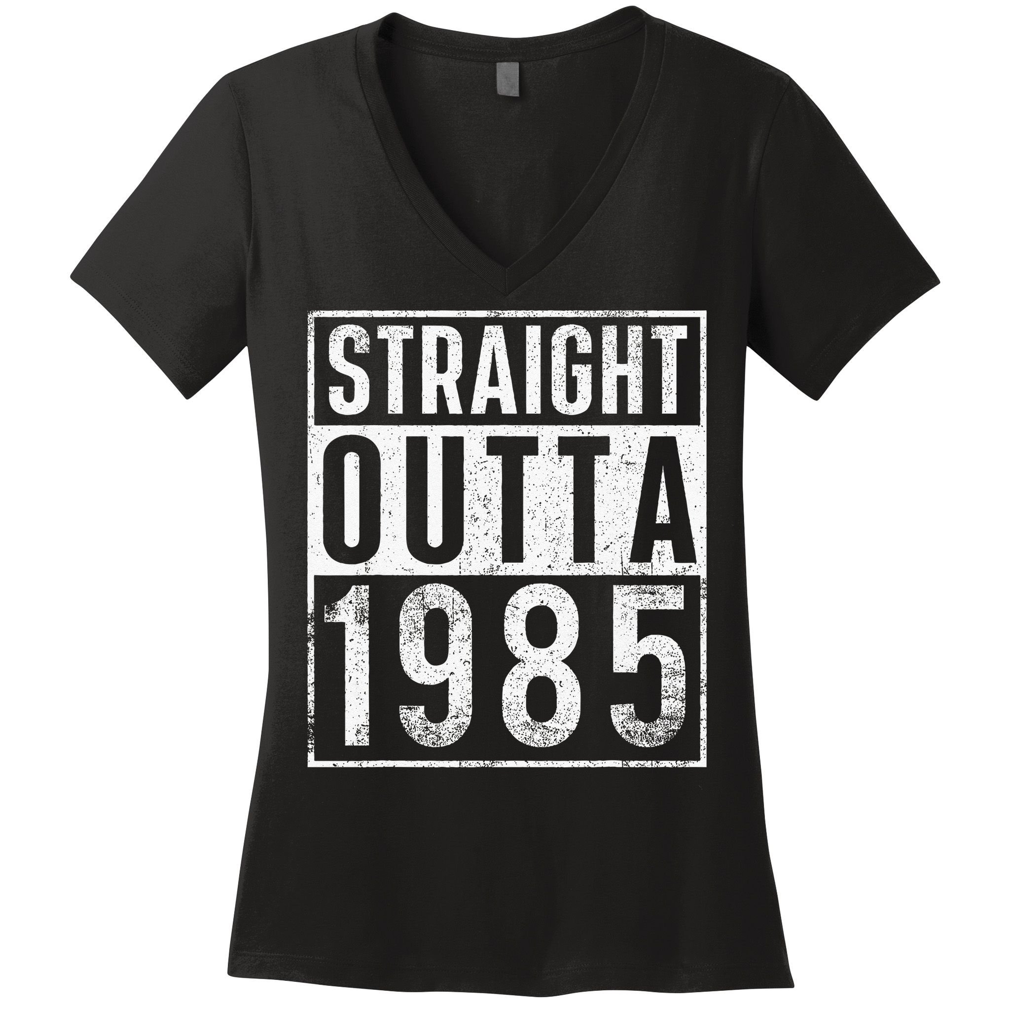 Straight Outta 1985 Year Of Birth Birthday Women's V-Neck T-Shirt
